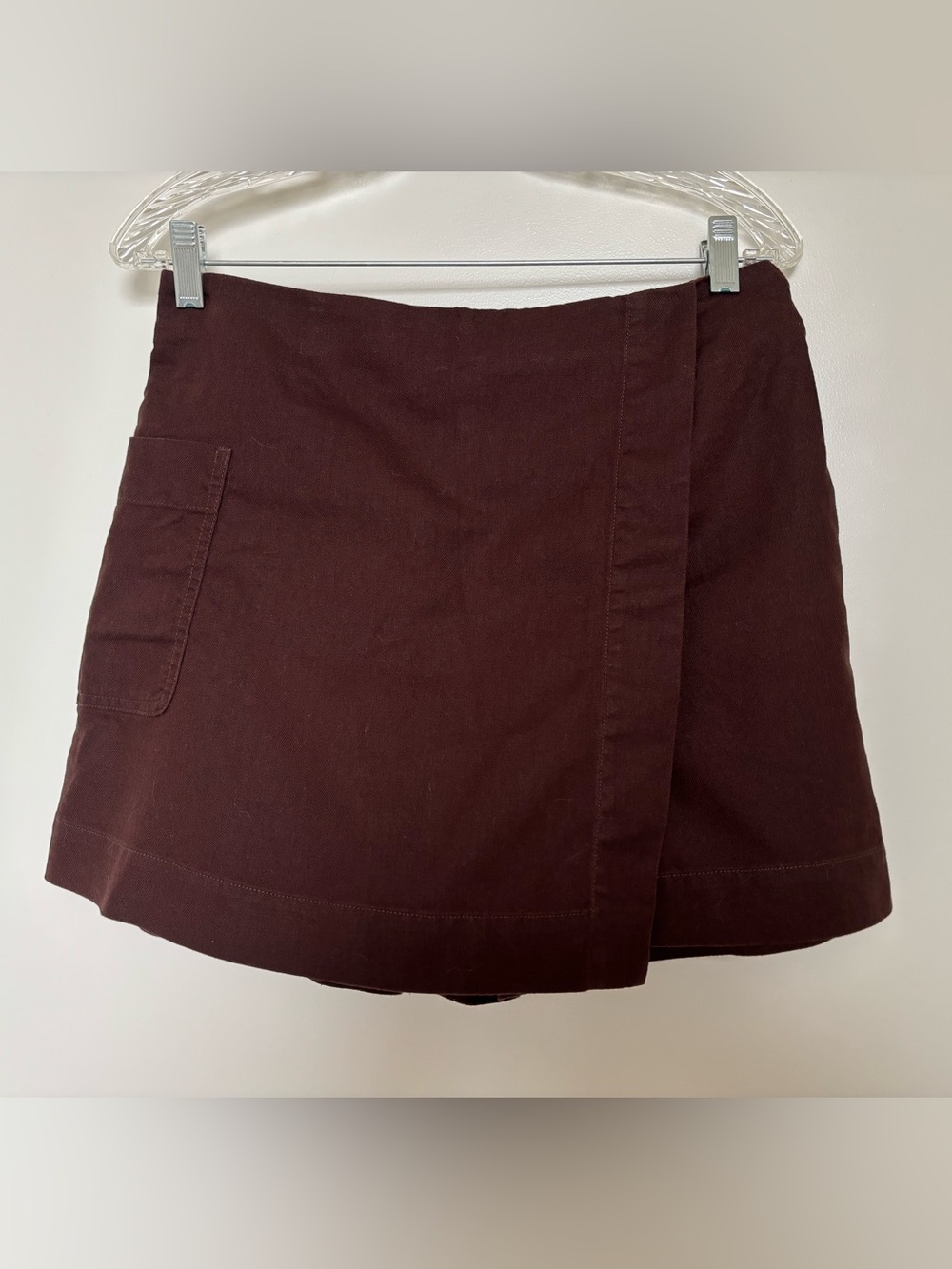 Uniqlo Women's Linen Wrap Skort in Brown - size M